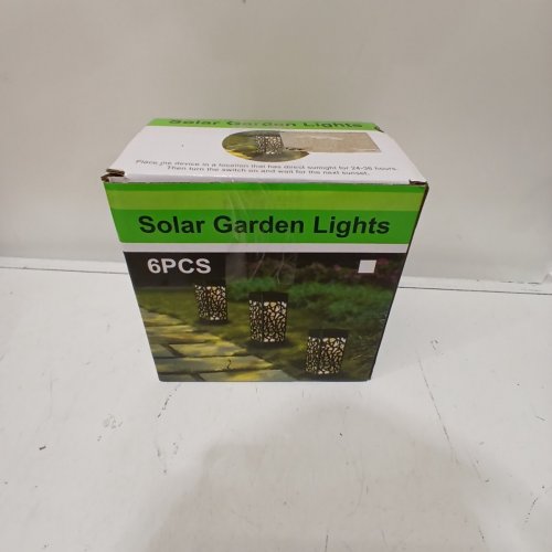 6PK DECORATIVE SOLAR PATHWAY LIGHTS - BLACK image 6