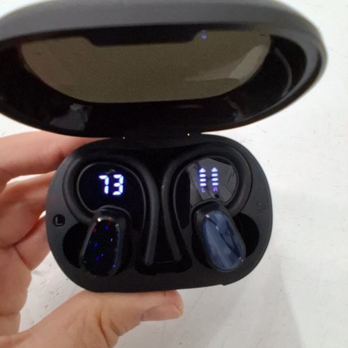 OYIB TRUE WIRELESS BLUETOOTH EARBUDS WITH CHARGING CASE - BLACK (MODEL: S75) image 3