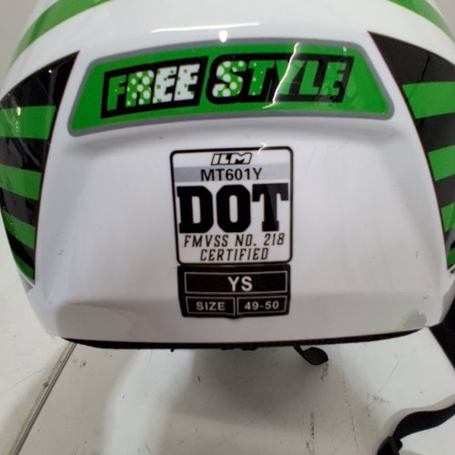ILM KIDS YOUTH OFF-ROAD FULL FACE DIRT BIKE HELMET - SIZE: YOUTH SMALL (49-50) - SPACEWALK GREEN (MODEL: MT601Y) image 5