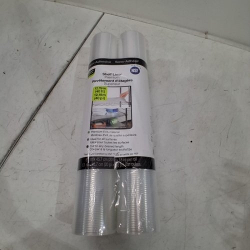 2PK SMART DESIGN SHELF LINERS - 20FT X 18"/EACH - CLEAR (MODEL: 1850073) image 2