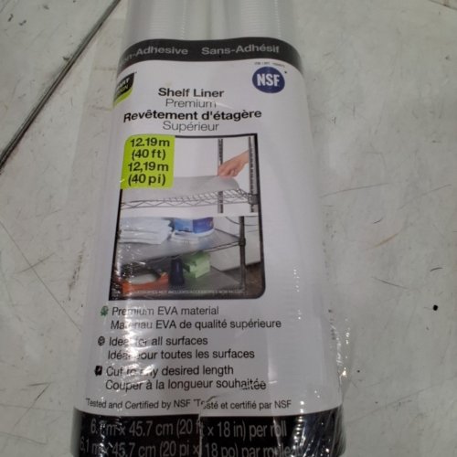 2PK SMART DESIGN SHELF LINERS - 20FT X 18"/EACH - CLEAR (MODEL: 1850073) image 3