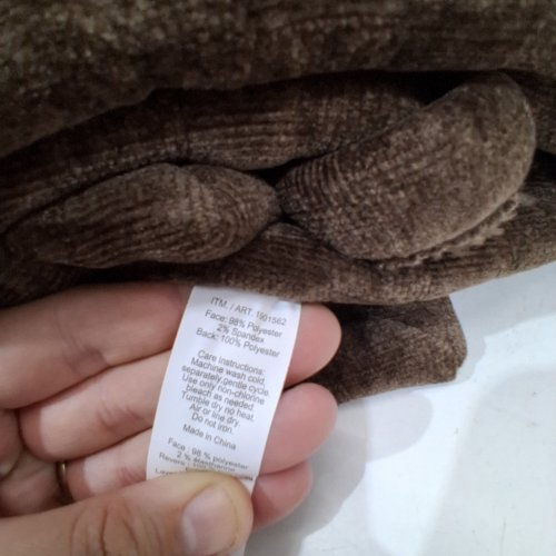 FUZZY THROW BLANKET - 57.5" X 67.5" - BROWN (MODEL: 1901562) image 2