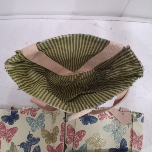 3 BUTTERFLY PRINT TOTE BAG - 10" - MULTICOLOR image 3