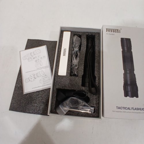 FEYACHI FL SERIES TACTICAL UPGRADED FLASHLIGHT, WATERPROOF - 1500 LUMEN, USB-C - BLACK (MODEL: FL11) image 3