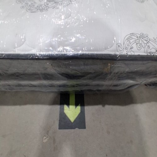 FLORAL PATTERNED MATTRESS - TWIN - 13" - WHITE / GRAY image 3