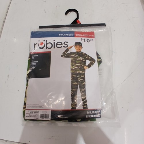 3PC BOYS RUBIES MILITARY COSTUME HAT, SHIRT AND PANTS - SMALL (4/6) - GREEN (STYLE: 701380) image 2