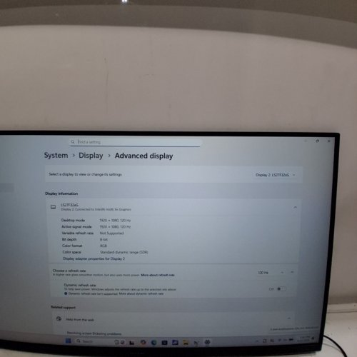 SAMSUNG S3 27" FHD MONITOR WITH IPS PANEL, FLICKER FREE, EYE SAVER MODE - BLACK - (MODEL: S27F320GAN) image 2