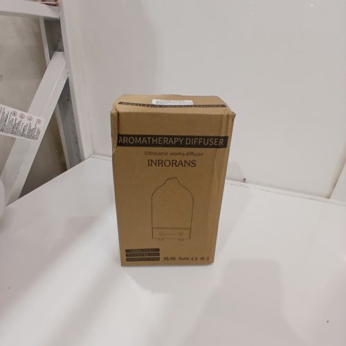 INRORANS ULTRASONIC AROMA DIFFUSER - BLOWN GLASS OIL DIFFUSER, 160ML - MAX 10W - 7 COLOR LED LIGHT (MODEL: ENMD5001) image 3