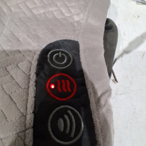 HOMEDICS HEATING PAD, DUEL INTENSITY VIBRATING HEATED NECK & SHOULDER MASSAGE WRAP TO AID & REJUVENATE SORE AND TIRED MUSCLES - GREY / BLACK (MODEL: NMS-450HA) image 2