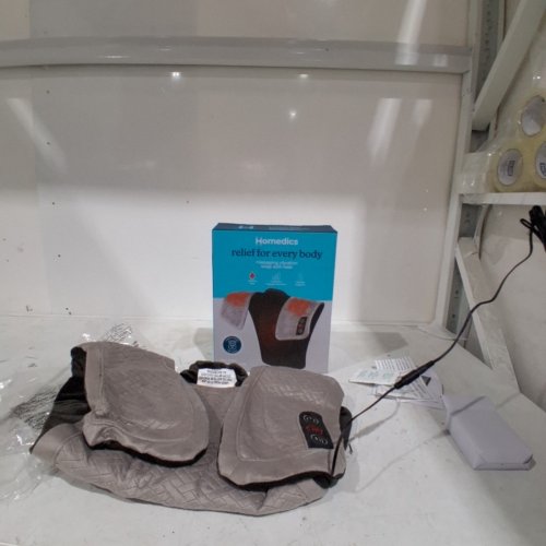 HOMEDICS HEATING PAD, DUEL INTENSITY VIBRATING HEATED NECK & SHOULDER MASSAGE WRAP TO AID & REJUVENATE SORE AND TIRED MUSCLES - GREY / BLACK (MODEL: NMS-450HA) image 4