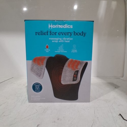 HOMEDICS HEATING PAD, DUEL INTENSITY VIBRATING HEATED NECK & SHOULDER MASSAGE WRAP TO AID & REJUVENATE SORE AND TIRED MUSCLES - GREY / BLACK (MODEL: NMS-450HA) image 6