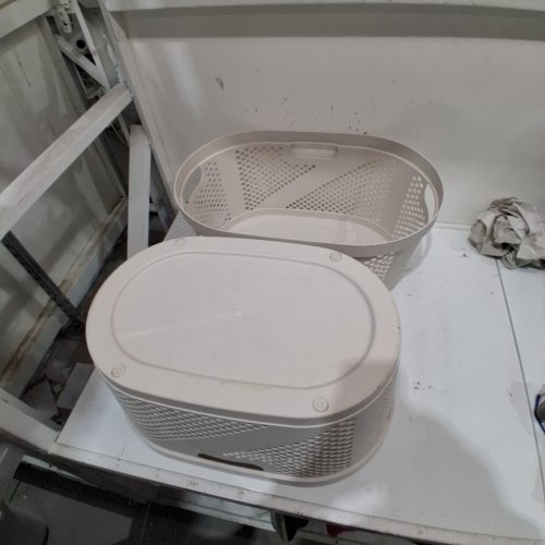 2PK MINDREADER LAUNDRY BASKET CLOTHES HAMPER - 40 L - BEIGE image 2