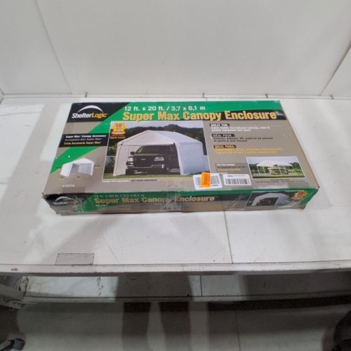SHELTERLOGIC SUPERMAX CANOPY ENCLOSURE KIT WITH 100% WATERPROOF SEAMS - 12FT X 20FT - WHITE (MODEL: 25774) image 4