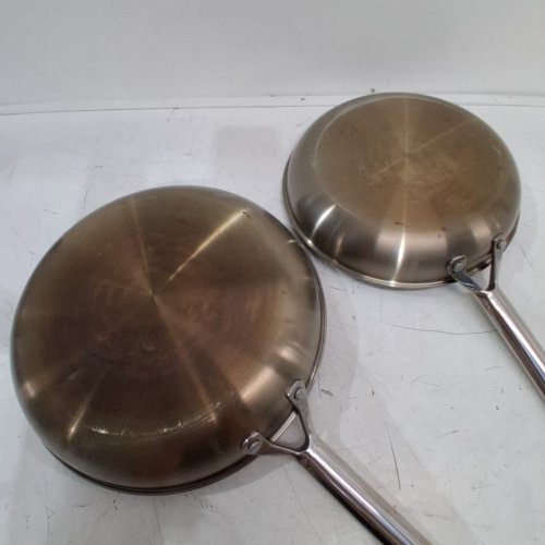 2PC GREENPAN PRISM HYBRID STAINLESS STEEL AND CERAMIC NONSTICK FRY PAN SET - 10"/12" - SILVER image 4