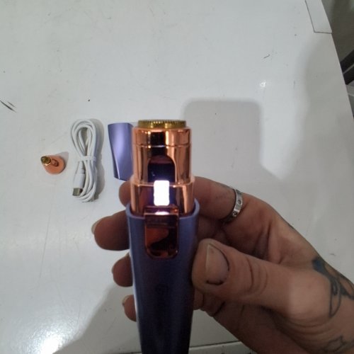 VOGCREST 2-IN-1 RECHARGEABLE FACIAL HAIR REMOVAL AND EYEBROW TRIMMER - PURPLE (MODEL: VG-102) image 2