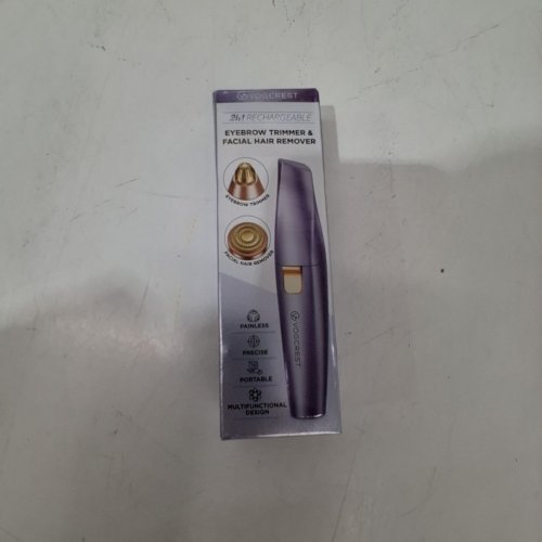 VOGCREST 2-IN-1 RECHARGEABLE FACIAL HAIR REMOVAL AND EYEBROW TRIMMER - PURPLE (MODEL: VG-102) image 5