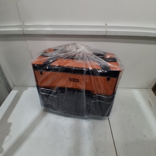 ROLLING TOOL BAG 27 POCKETS HEAVY DUTY ROLLER TOOL BAG ON WHEELS - 110LBS MAX | 17" - ORANGE / BLACK - (MODEL: GH07 ) image 2