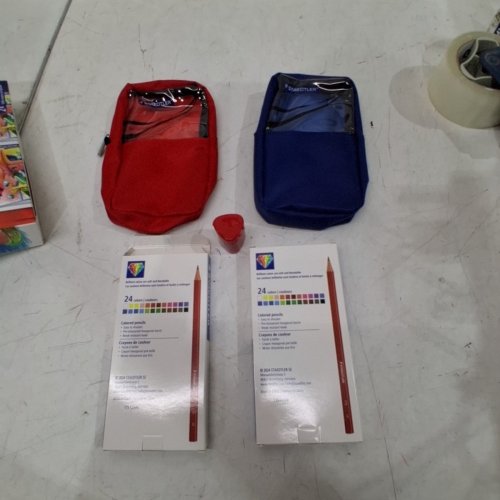 52PC STAEDTLER COLORING SET WITH PENCILS, SHARPENERS AND PENCIL CASES SET - RED/BLUE/MULTICOLOUR (MODEL: 246444) image 2