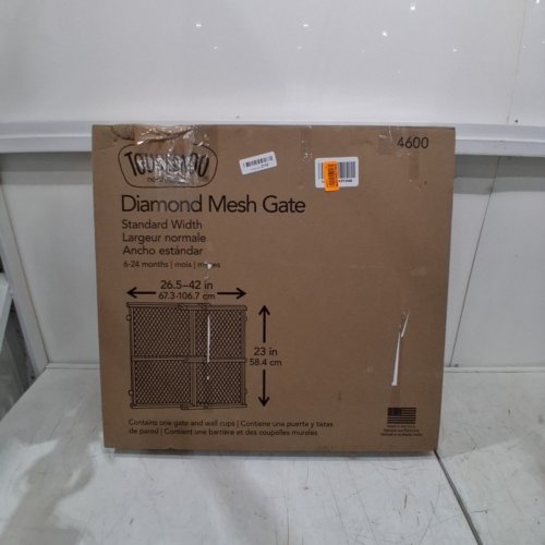NORTH STATES TODDLEROO DIAMOND MESH WOOD GATE - 23" X 26.5-42" image 4
