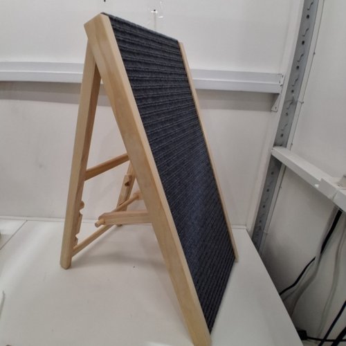 GARVEE FOLDABLE NON-SLIP SURFACE PET DOG RAMP - 13.4" X 27.6" X 2.4"-16" - BROWN/BLACK image 2