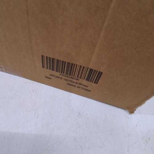 100PK XPCARE LARGE KRAFT SHOPPING PAPER BAGS WITH HANDLES - 16" X 6" X 12" - BROWN image 3