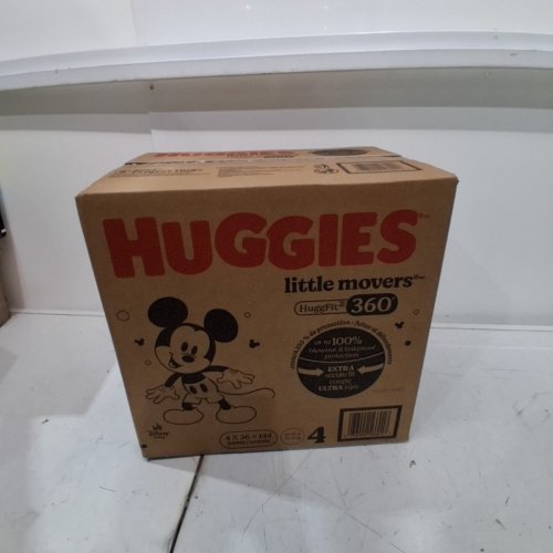144PK HUGGIES LITTLE MOVERS DIAPERS, SIZE 4 image 2