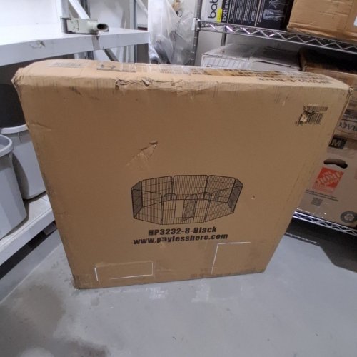 BESTPET HEAVY DUTY PET PLAYPEN WITH DOOR - 8 PANELS - 32" - BLACK (MODEL: HP3232-8-BLACK) image 4