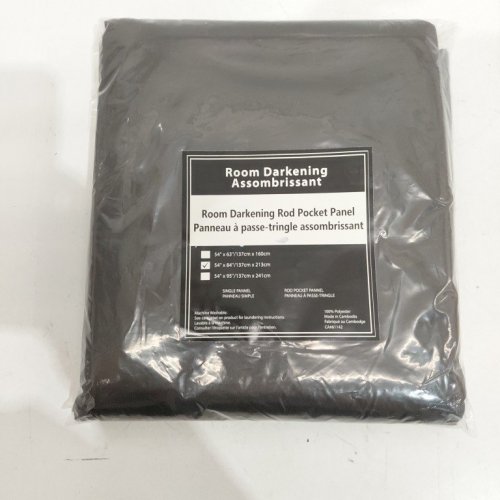(1 PANNEL) SWIFT HOME ROOM DARKENING ROD POCKET CURTAIN - 54" X 84" - CHOCOLATE (MODEL: 108882-CHO-84) image 2