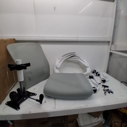 MIMOGLAD ERGONOMIC ADJUSTABLE HIGH BACK MESH OFFICE CHAIR WITH FLIP-UP ARMRESTS - GREY/WHITE (MODEL: OC-5188B) image 2