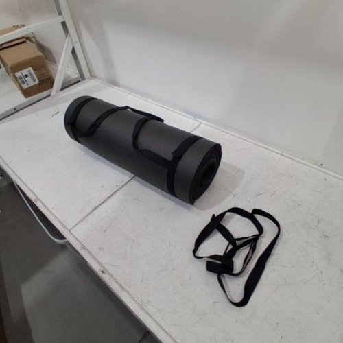 3PC EVERLAST NBR EXERCISE MAT WITH CARRY AND STRETCHING STRAP - 15 MM THICK - CHARCOAL (MODEL: ET3760CH) image 7