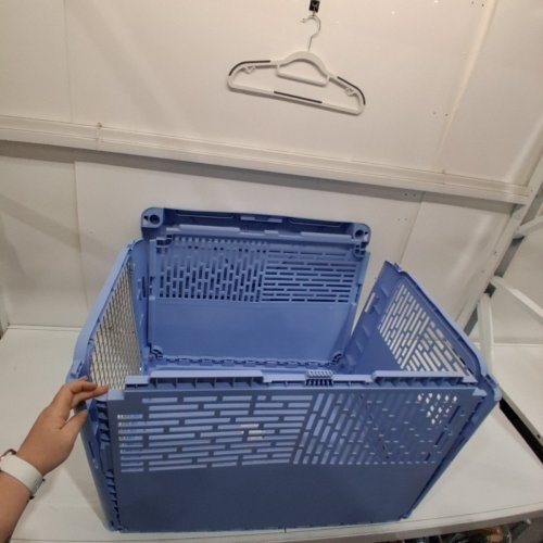 SPORTPET COLLAPSIBLE PET KENNEL - MEDIUM, 30" X 22" X 23" - UP TO 50 LBS - BLUE (MODEL:23-HA047) image 2