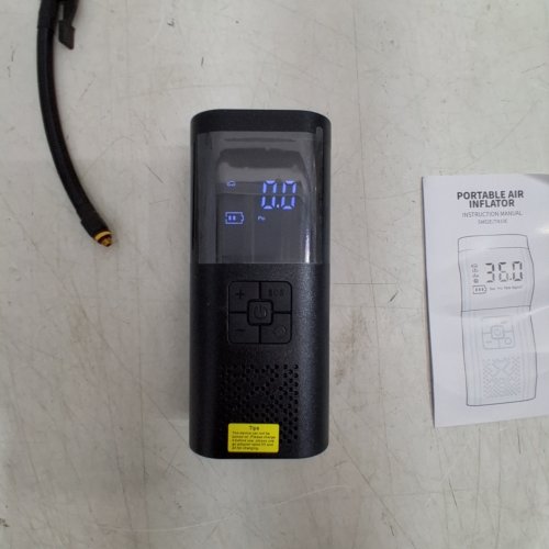 RECHARGEABLE CORDLESS AIR COMPRESSOR/TIRE INFLATOR - 150PSI - BLACK (MODEL: SM02E/TN10E) image 2