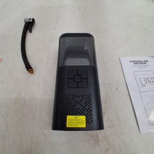 RECHARGEABLE CORDLESS AIR COMPRESSOR/TIRE INFLATOR - 150PSI - BLACK (MODEL: SM02E/TN10E) image 3