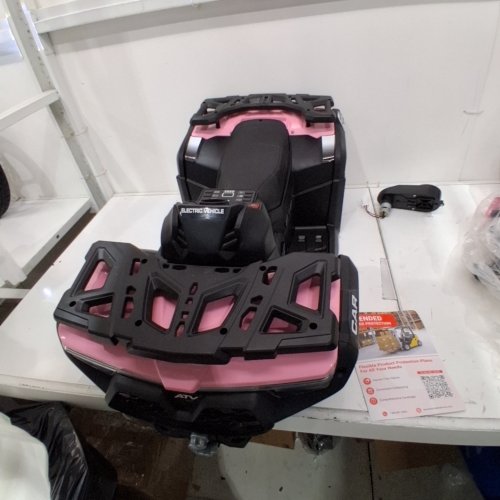 KIDS ELECTRIC RIDE-ON ATV CAR WITH REMOTE CONTROL 12 V BATTERY - PINK/BLACK image 2