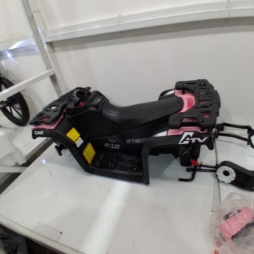 KIDS ELECTRIC RIDE-ON ATV CAR WITH REMOTE CONTROL 12 V BATTERY - PINK/BLACK image 6