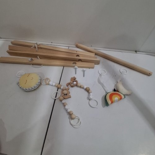FOLDABLE WOODEN BABY PLAY GYM FOR INFANTS - WOODEN image 3