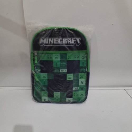 KID'S MINECRAFT CREEPER TNT BACKPACK -16" - BLACK/GREEN image 2