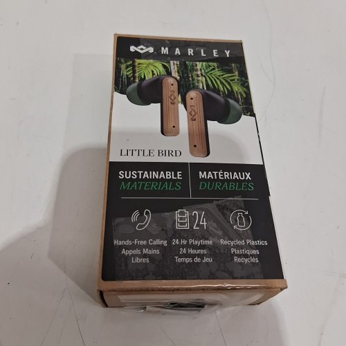 HOUSE OF MARLEY LITTLE BIRD WIRELESS BLUETOOTH EARBUDS WITH CHARGING CASE - BLACK / GREEN (MODEL: EM-JE123) image 8