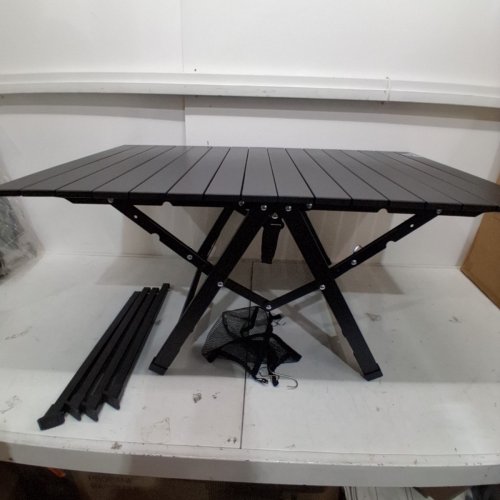 SPORTNEER PORTABLE FOLDING TABLE - 35" X 23" - 70LBS MAX LOAD - BLACK (MODEL: ACT-04) image 3
