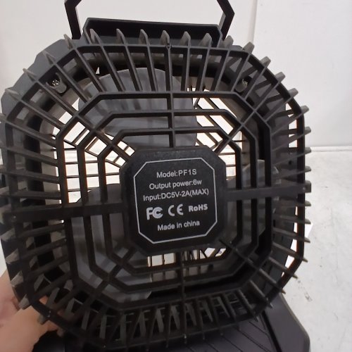 PORTABLE CAMPING FAN WITH LED LIGHT & 360° HOOK FOR TRAVELING - 20000 MAH - BLACK (MODEL: PF1S) image 3