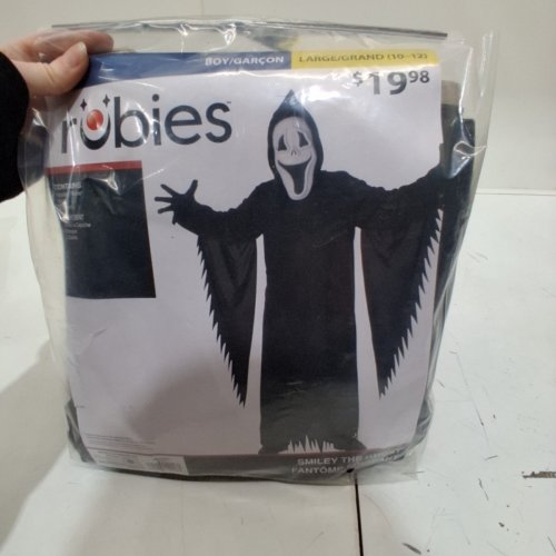 5PC RUBIES SMILEY GHOST COSTUME - LARGE (10-12) - BLACK AND WHITE image 4