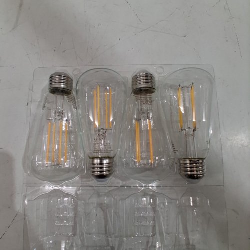 4PK VINTAGE LED EDISON BULBS - 600LM - 6W - 2700K - WARM LIGHT image 2