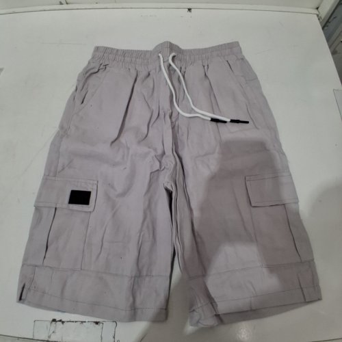 BOY'S CARGO SHORTS - EXTRA LARGE - LIGHT GRAY/PURPLE image 3