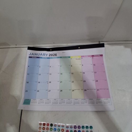 DESK PAD CALENDAR 2026-2027 ACADEMIC YEAR FOR 18 MONTHS - 17" X 12" - MULTICOLOR image 5