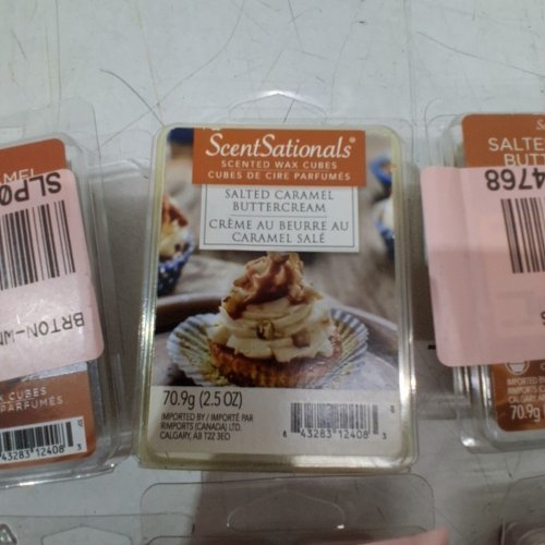 10PC ASSORTED SCENTSATIONALS SCENTED WAX CUBES SALTED CARAMEL BUTTERCREAM & RED HOT CINNAMON - 2.5 OZ EACH image 3
