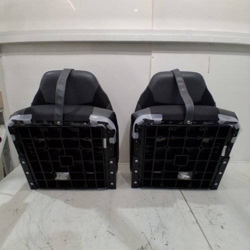 2PK COSTWAY HIGH BACK FOLDING BOAT SEATS WITH SPONGE CUSHION AND FLEXIBLE HINGES - BLACK/GREY (MODEL:NP10522DK-2) image 4