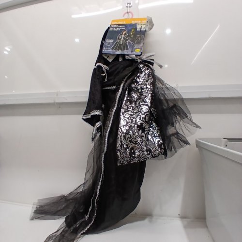 GIRLS PARTYHOLIC GOTHIC ENCHANTRESS COSTUME - MEDIUM (8-10) - BLACK / SILVER image 2
