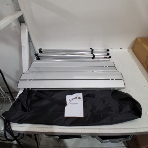 VEVOR LIGHTWEIGHT ALUMINUM FOLDING CAMPING TABLE WITH CARRY BAG, 27.6" - SILVER (MODEL:GV-Z70) image 2