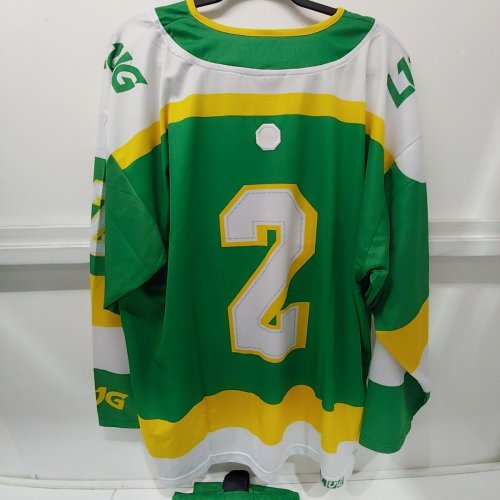 MENS LUG NORTHERN STARS HOCKEY JERSEY AND SOCKS - #2 - LARGE - GREEN image 5