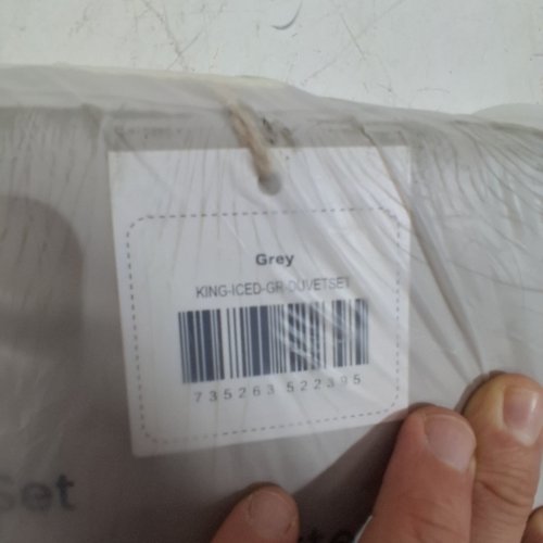 HUSH ICED BREATHABLE DUVET COVER - KING - GREY image 2